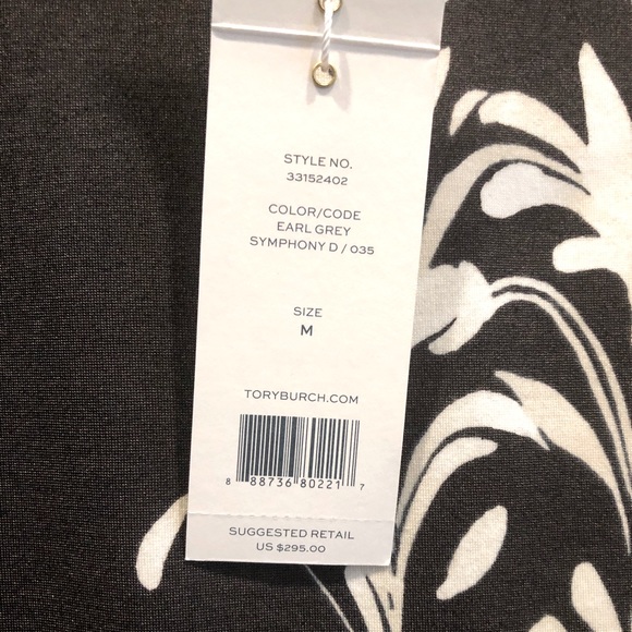 Tory Burch NWT Symphony Dress, size M, Earl Grey - Picture 6 of 8